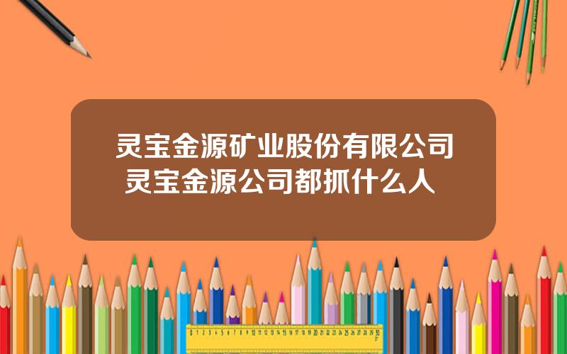 灵宝金源矿业股份有限公司 灵宝金源公司都抓什么人